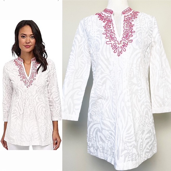 Lilly Pulitzer Tops - Lilly Pulitzer Resort Embroidered Sequined Tunic